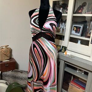 Mod Multicolor Halter Dress